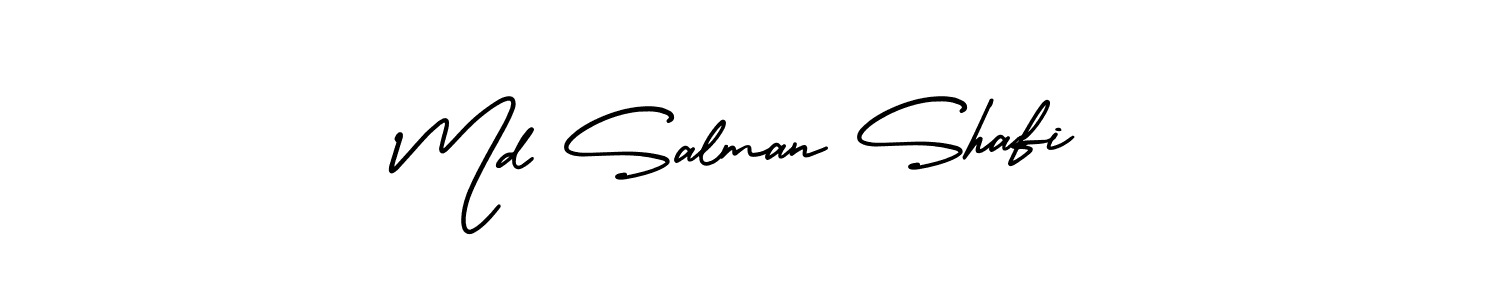 This is the best signature style for the Md Salman Shafi name. Also you like these signature font (AmerikaSignatureDemo-Regular). Mix name signature. Md Salman Shafi signature style 3 images and pictures png