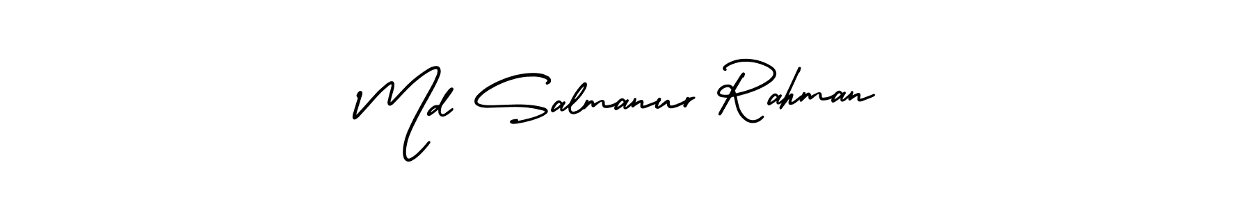 Make a beautiful signature design for name Md Salmanur Rahman. With this signature (AmerikaSignatureDemo-Regular) style, you can create a handwritten signature for free. Md Salmanur Rahman signature style 3 images and pictures png