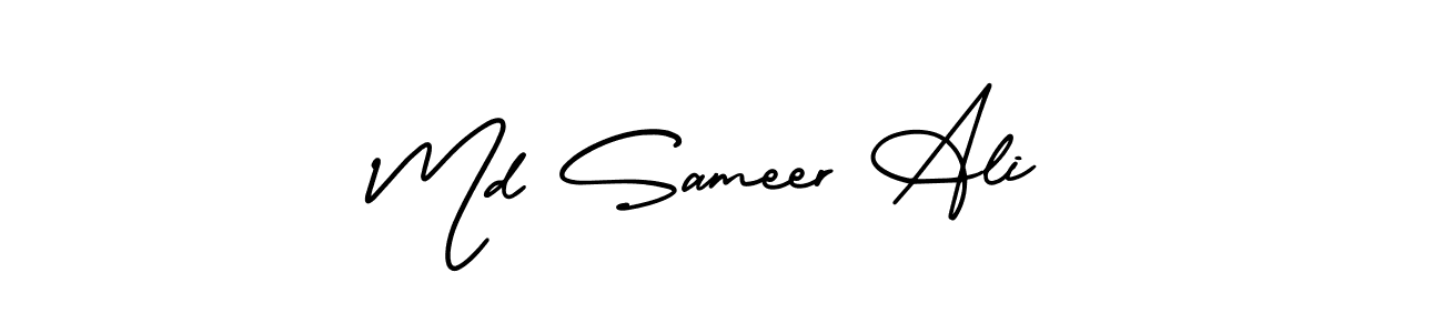 Design your own signature with our free online signature maker. With this signature software, you can create a handwritten (AmerikaSignatureDemo-Regular) signature for name Md Sameer Ali. Md Sameer Ali signature style 3 images and pictures png