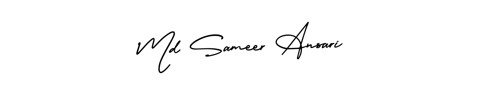 Use a signature maker to create a handwritten signature online. With this signature software, you can design (AmerikaSignatureDemo-Regular) your own signature for name Md Sameer Ansari. Md Sameer Ansari signature style 3 images and pictures png