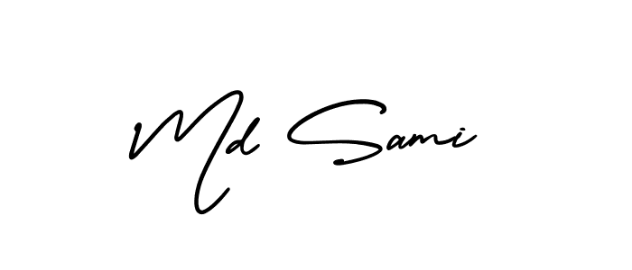 How to Draw Md Sami signature style? AmerikaSignatureDemo-Regular is a latest design signature styles for name Md Sami. Md Sami signature style 3 images and pictures png