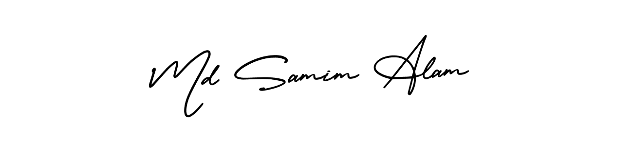 How to make Md Samim Alam signature? AmerikaSignatureDemo-Regular is a professional autograph style. Create handwritten signature for Md Samim Alam name. Md Samim Alam signature style 3 images and pictures png