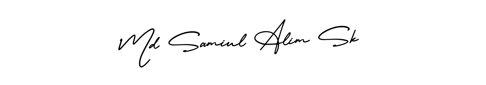 Make a beautiful signature design for name Md Samiul Alim Sk. With this signature (AmerikaSignatureDemo-Regular) style, you can create a handwritten signature for free. Md Samiul Alim Sk signature style 3 images and pictures png