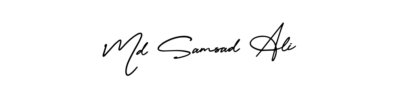 Design your own signature with our free online signature maker. With this signature software, you can create a handwritten (AmerikaSignatureDemo-Regular) signature for name Md Samsad Ali. Md Samsad Ali signature style 3 images and pictures png