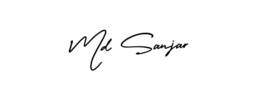 Use a signature maker to create a handwritten signature online. With this signature software, you can design (AmerikaSignatureDemo-Regular) your own signature for name Md Sanjar. Md Sanjar signature style 3 images and pictures png