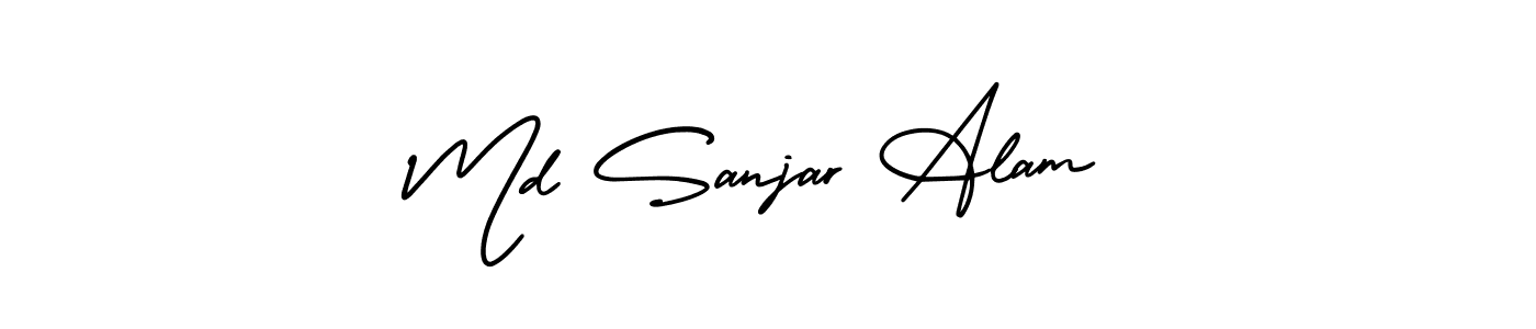 Use a signature maker to create a handwritten signature online. With this signature software, you can design (AmerikaSignatureDemo-Regular) your own signature for name Md Sanjar Alam. Md Sanjar Alam signature style 3 images and pictures png