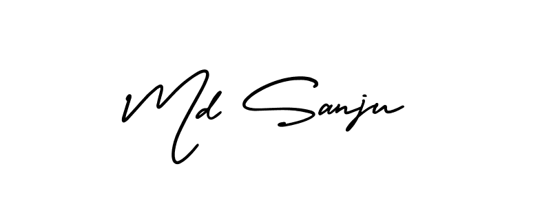 How to Draw Md Sanju signature style? AmerikaSignatureDemo-Regular is a latest design signature styles for name Md Sanju. Md Sanju signature style 3 images and pictures png