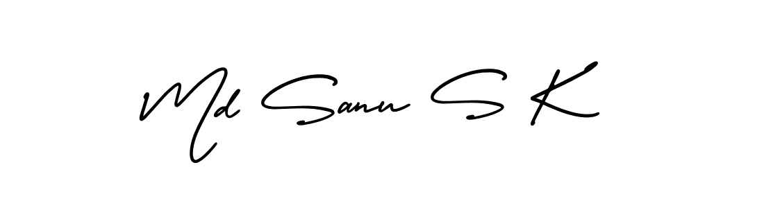 AmerikaSignatureDemo-Regular is a professional signature style that is perfect for those who want to add a touch of class to their signature. It is also a great choice for those who want to make their signature more unique. Get Md Sanu S K name to fancy signature for free. Md Sanu S K signature style 3 images and pictures png