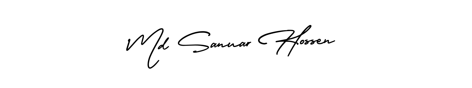 Make a beautiful signature design for name Md Sanuar Hossen. With this signature (AmerikaSignatureDemo-Regular) style, you can create a handwritten signature for free. Md Sanuar Hossen signature style 3 images and pictures png