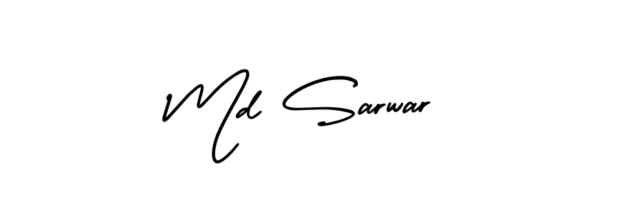 Create a beautiful signature design for name Md Sarwar. With this signature (AmerikaSignatureDemo-Regular) fonts, you can make a handwritten signature for free. Md Sarwar signature style 3 images and pictures png