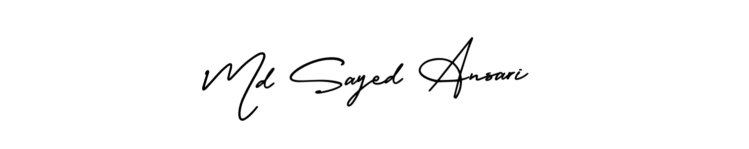 Make a short Md Sayed Ansari signature style. Manage your documents anywhere anytime using AmerikaSignatureDemo-Regular. Create and add eSignatures, submit forms, share and send files easily. Md Sayed Ansari signature style 3 images and pictures png