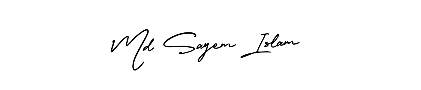 Design your own signature with our free online signature maker. With this signature software, you can create a handwritten (AmerikaSignatureDemo-Regular) signature for name Md Sayem Islam. Md Sayem Islam signature style 3 images and pictures png