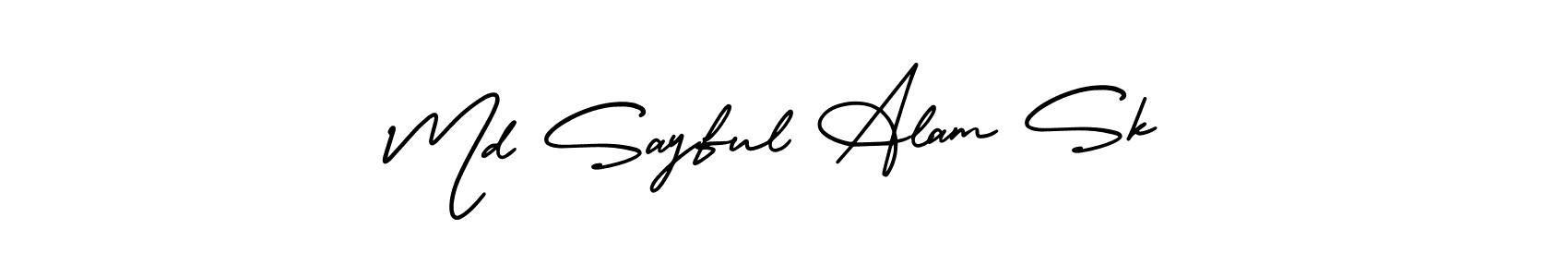 How to make Md Sayful Alam Sk signature? AmerikaSignatureDemo-Regular is a professional autograph style. Create handwritten signature for Md Sayful Alam Sk name. Md Sayful Alam Sk signature style 3 images and pictures png