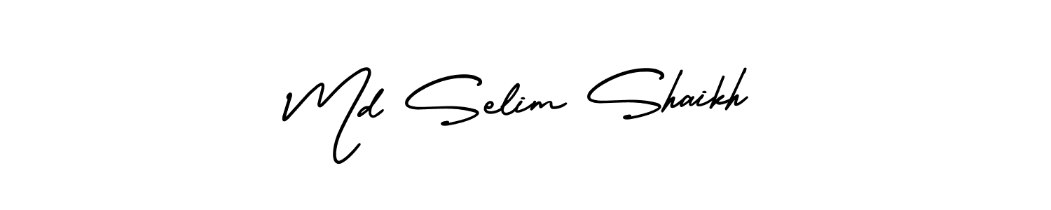 How to make Md Selim Shaikh signature? AmerikaSignatureDemo-Regular is a professional autograph style. Create handwritten signature for Md Selim Shaikh name. Md Selim Shaikh signature style 3 images and pictures png