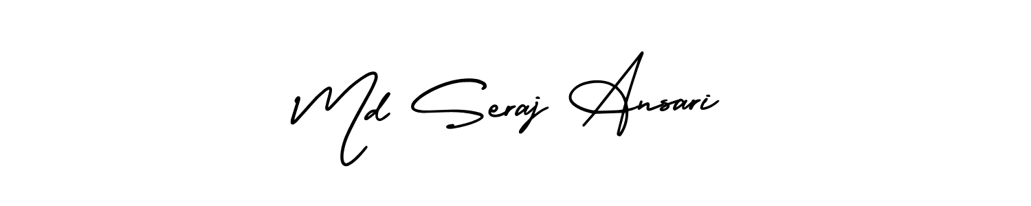 It looks lik you need a new signature style for name Md Seraj Ansari. Design unique handwritten (AmerikaSignatureDemo-Regular) signature with our free signature maker in just a few clicks. Md Seraj Ansari signature style 3 images and pictures png