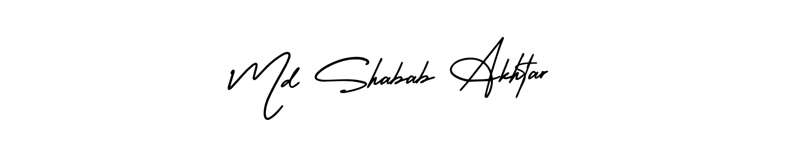 Make a short Md Shabab Akhtar signature style. Manage your documents anywhere anytime using AmerikaSignatureDemo-Regular. Create and add eSignatures, submit forms, share and send files easily. Md Shabab Akhtar signature style 3 images and pictures png