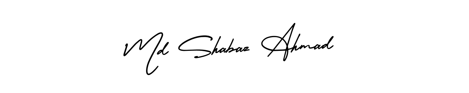 Make a beautiful signature design for name Md Shabaz Ahmad. With this signature (AmerikaSignatureDemo-Regular) style, you can create a handwritten signature for free. Md Shabaz Ahmad signature style 3 images and pictures png