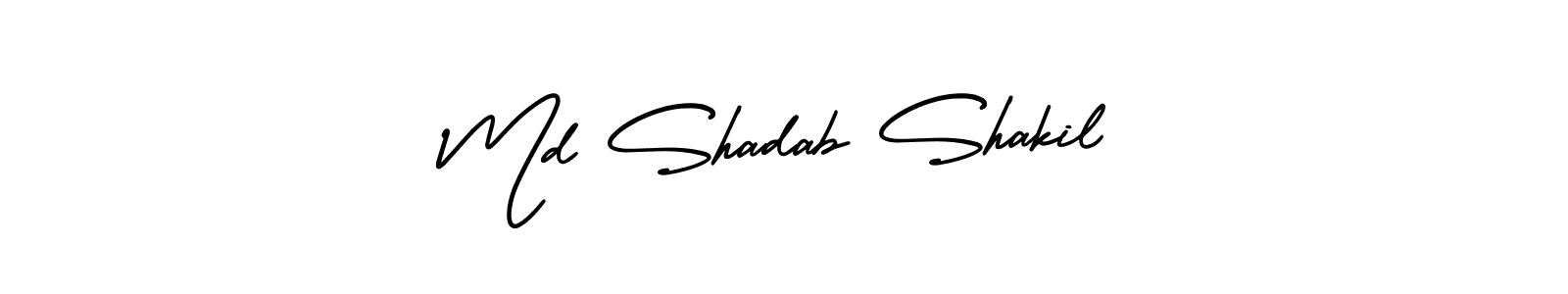 Design your own signature with our free online signature maker. With this signature software, you can create a handwritten (AmerikaSignatureDemo-Regular) signature for name Md Shadab Shakil. Md Shadab Shakil signature style 3 images and pictures png