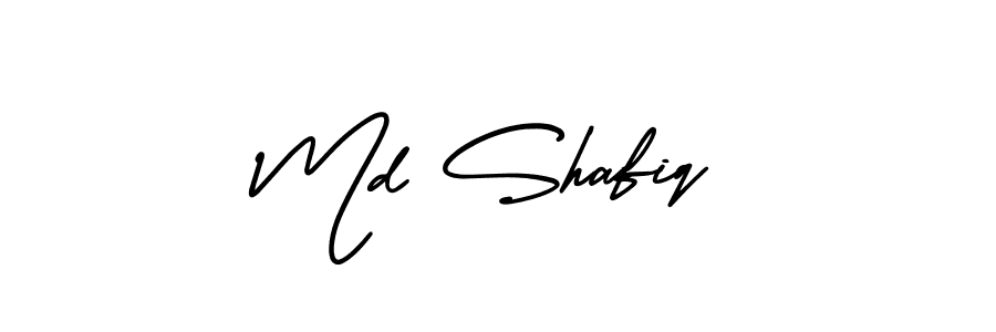 The best way (AmerikaSignatureDemo-Regular) to make a short signature is to pick only two or three words in your name. The name Md Shafiq include a total of six letters. For converting this name. Md Shafiq signature style 3 images and pictures png