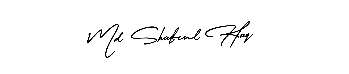 How to make Md Shafiul Haq name signature. Use AmerikaSignatureDemo-Regular style for creating short signs online. This is the latest handwritten sign. Md Shafiul Haq signature style 3 images and pictures png