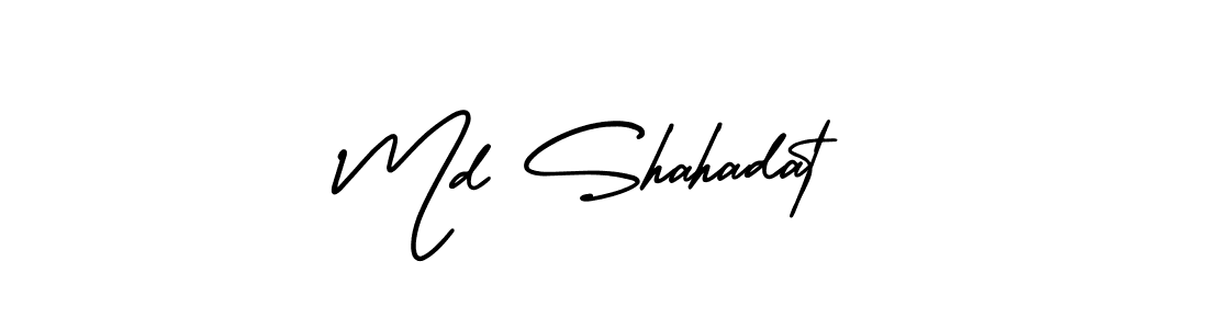 Md Shahadat stylish signature style. Best Handwritten Sign (AmerikaSignatureDemo-Regular) for my name. Handwritten Signature Collection Ideas for my name Md Shahadat. Md Shahadat signature style 3 images and pictures png