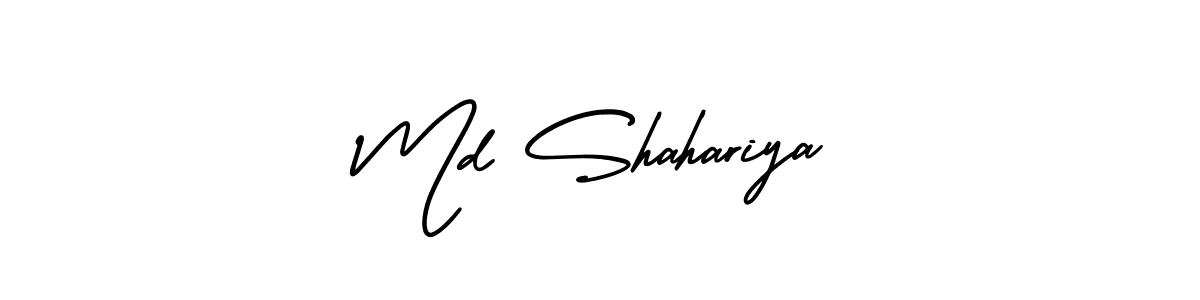 Create a beautiful signature design for name Md Shahariya. With this signature (AmerikaSignatureDemo-Regular) fonts, you can make a handwritten signature for free. Md Shahariya signature style 3 images and pictures png