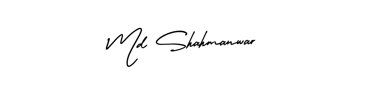 Use a signature maker to create a handwritten signature online. With this signature software, you can design (AmerikaSignatureDemo-Regular) your own signature for name Md Shahmanwar. Md Shahmanwar signature style 3 images and pictures png
