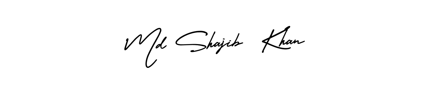 Use a signature maker to create a handwritten signature online. With this signature software, you can design (AmerikaSignatureDemo-Regular) your own signature for name Md Shajib  Khan. Md Shajib  Khan signature style 3 images and pictures png