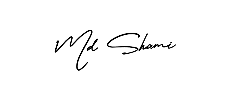 Design your own signature with our free online signature maker. With this signature software, you can create a handwritten (AmerikaSignatureDemo-Regular) signature for name Md Shami. Md Shami signature style 3 images and pictures png