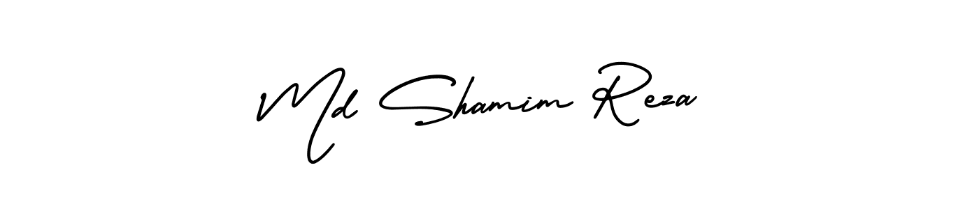 Use a signature maker to create a handwritten signature online. With this signature software, you can design (AmerikaSignatureDemo-Regular) your own signature for name Md Shamim Reza. Md Shamim Reza signature style 3 images and pictures png