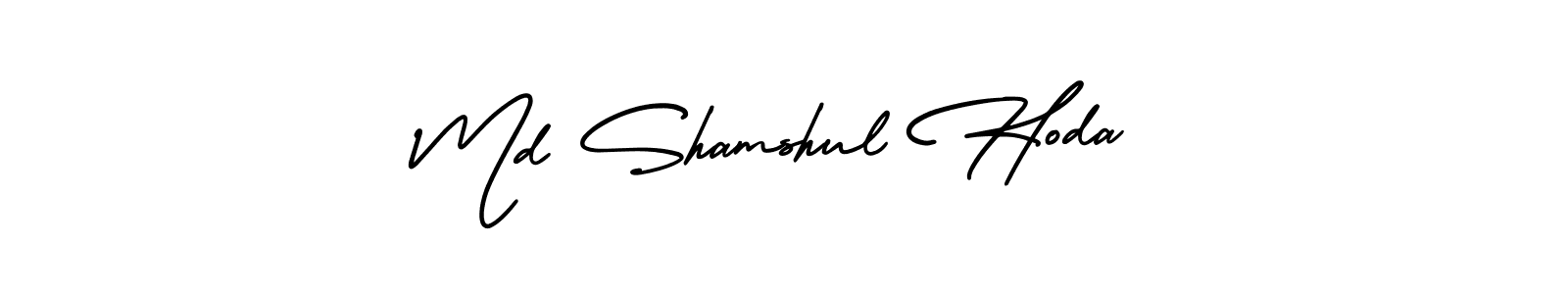 Similarly AmerikaSignatureDemo-Regular is the best handwritten signature design. Signature creator online .You can use it as an online autograph creator for name Md Shamshul Hoda. Md Shamshul Hoda signature style 3 images and pictures png