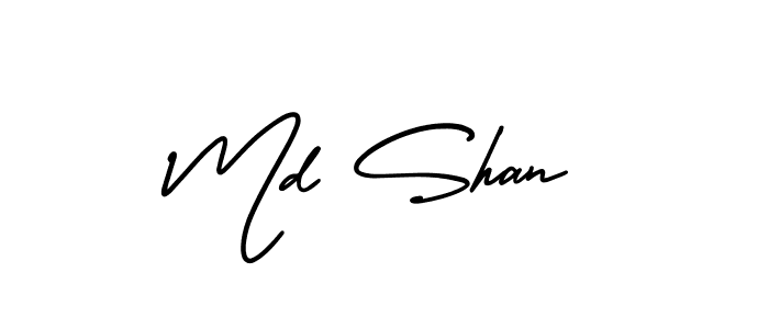 Create a beautiful signature design for name Md Shan. With this signature (AmerikaSignatureDemo-Regular) fonts, you can make a handwritten signature for free. Md Shan signature style 3 images and pictures png