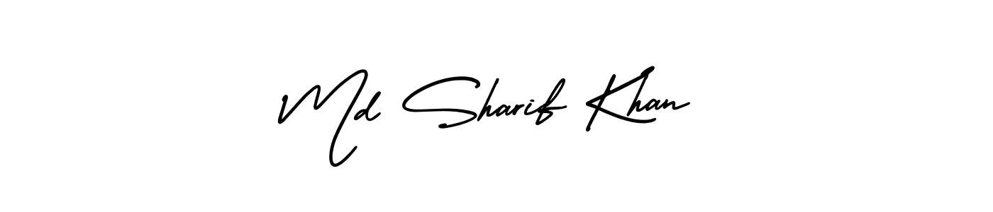 Use a signature maker to create a handwritten signature online. With this signature software, you can design (AmerikaSignatureDemo-Regular) your own signature for name Md Sharif Khan. Md Sharif Khan signature style 3 images and pictures png