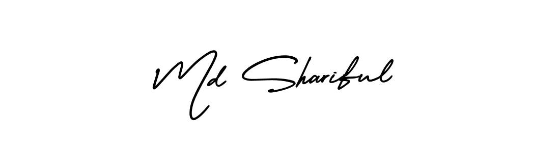 The best way (AmerikaSignatureDemo-Regular) to make a short signature is to pick only two or three words in your name. The name Md Shariful include a total of six letters. For converting this name. Md Shariful signature style 3 images and pictures png