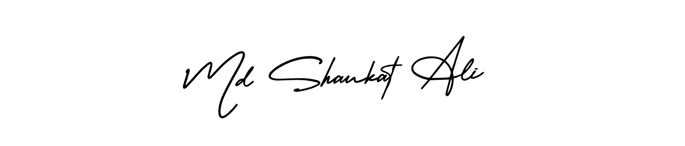 See photos of Md Shaukat Ali official signature by Spectra . Check more albums & portfolios. Read reviews & check more about AmerikaSignatureDemo-Regular font. Md Shaukat Ali signature style 3 images and pictures png