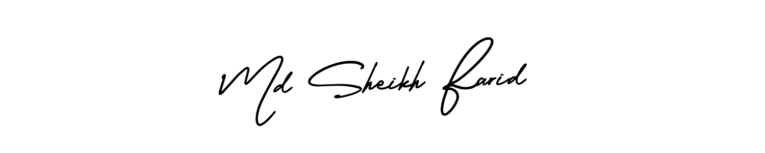 Create a beautiful signature design for name Md Sheikh Farid. With this signature (AmerikaSignatureDemo-Regular) fonts, you can make a handwritten signature for free. Md Sheikh Farid signature style 3 images and pictures png