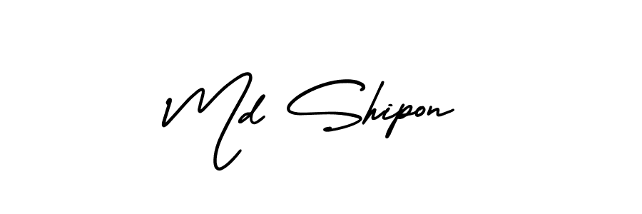 This is the best signature style for the Md Shipon name. Also you like these signature font (AmerikaSignatureDemo-Regular). Mix name signature. Md Shipon signature style 3 images and pictures png