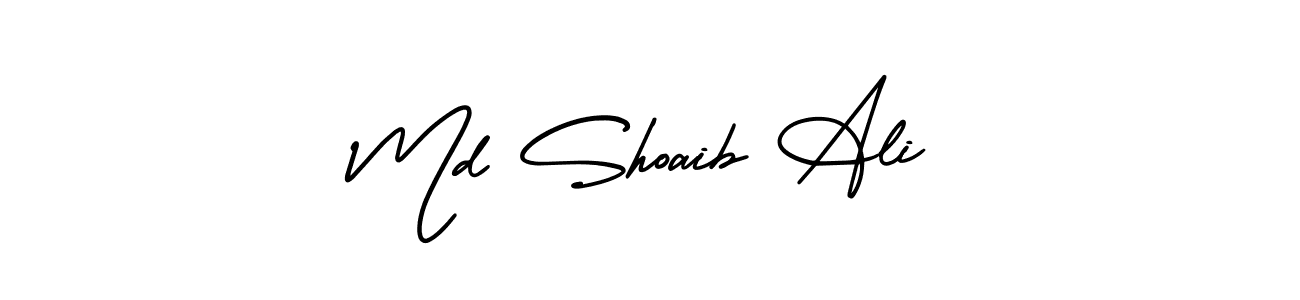 This is the best signature style for the Md Shoaib Ali name. Also you like these signature font (AmerikaSignatureDemo-Regular). Mix name signature. Md Shoaib Ali signature style 3 images and pictures png