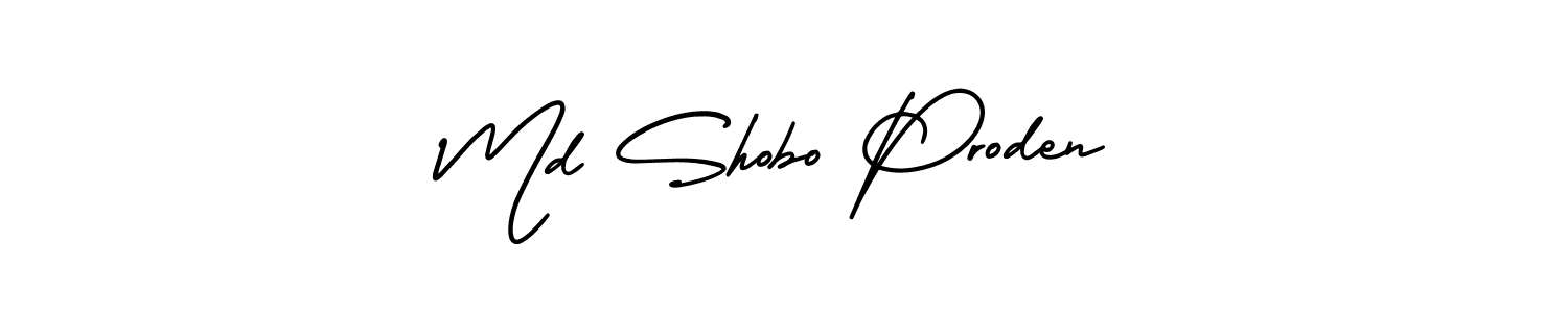 Make a beautiful signature design for name Md Shobo Proden. With this signature (AmerikaSignatureDemo-Regular) style, you can create a handwritten signature for free. Md Shobo Proden signature style 3 images and pictures png