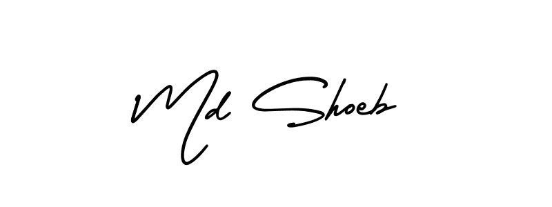 You should practise on your own different ways (AmerikaSignatureDemo-Regular) to write your name (Md Shoeb) in signature. don't let someone else do it for you. Md Shoeb signature style 3 images and pictures png