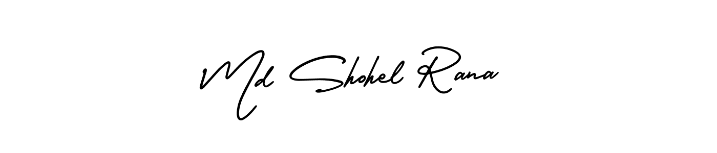 Use a signature maker to create a handwritten signature online. With this signature software, you can design (AmerikaSignatureDemo-Regular) your own signature for name Md Shohel Rana. Md Shohel Rana signature style 3 images and pictures png