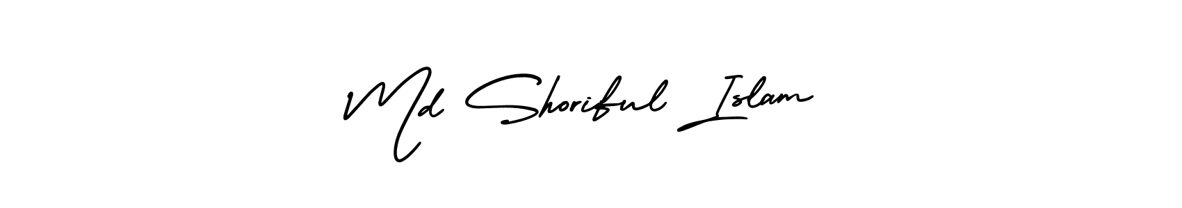 You should practise on your own different ways (AmerikaSignatureDemo-Regular) to write your name (Md Shoriful Islam) in signature. don't let someone else do it for you. Md Shoriful Islam signature style 3 images and pictures png