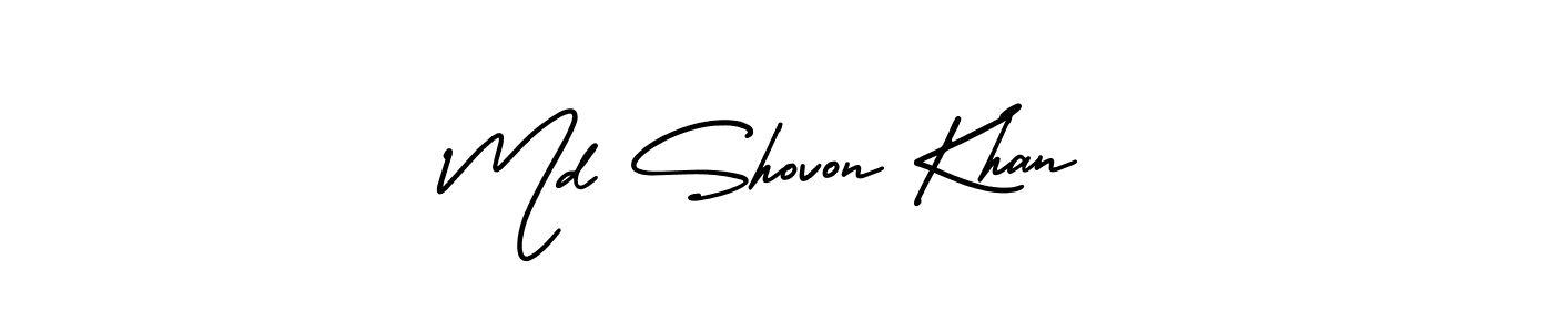 Also we have Md Shovon Khan name is the best signature style. Create professional handwritten signature collection using AmerikaSignatureDemo-Regular autograph style. Md Shovon Khan signature style 3 images and pictures png