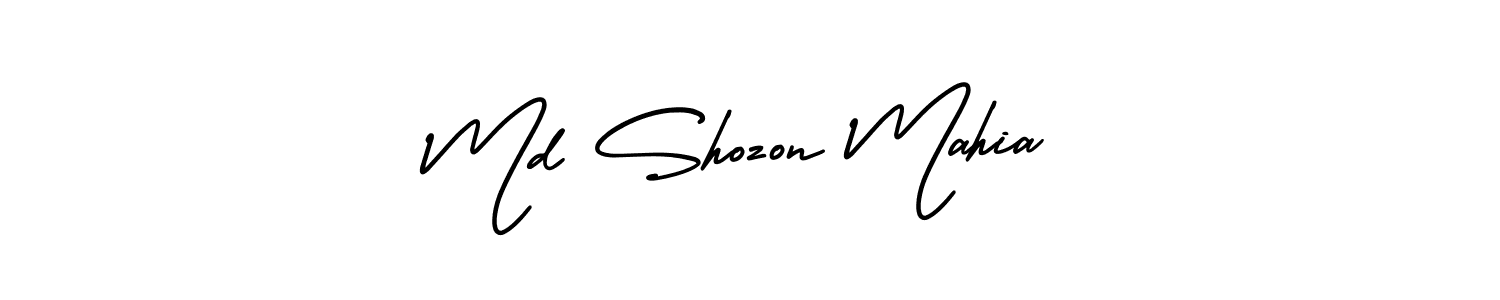 Also You can easily find your signature by using the search form. We will create Md Shozon Mahia name handwritten signature images for you free of cost using AmerikaSignatureDemo-Regular sign style. Md Shozon Mahia signature style 3 images and pictures png