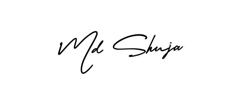 Use a signature maker to create a handwritten signature online. With this signature software, you can design (AmerikaSignatureDemo-Regular) your own signature for name Md Shuja. Md Shuja signature style 3 images and pictures png