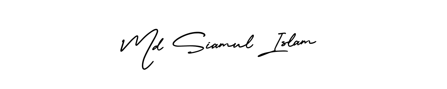 Make a beautiful signature design for name Md Siamul Islam. With this signature (AmerikaSignatureDemo-Regular) style, you can create a handwritten signature for free. Md Siamul Islam signature style 3 images and pictures png