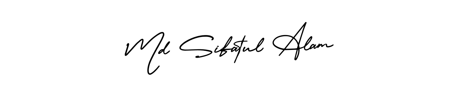Similarly AmerikaSignatureDemo-Regular is the best handwritten signature design. Signature creator online .You can use it as an online autograph creator for name Md Sifatul Alam. Md Sifatul Alam signature style 3 images and pictures png