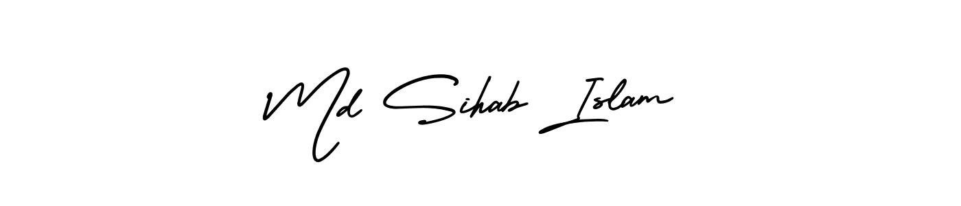 if you are searching for the best signature style for your name Md Sihab Islam. so please give up your signature search. here we have designed multiple signature styles  using AmerikaSignatureDemo-Regular. Md Sihab Islam signature style 3 images and pictures png