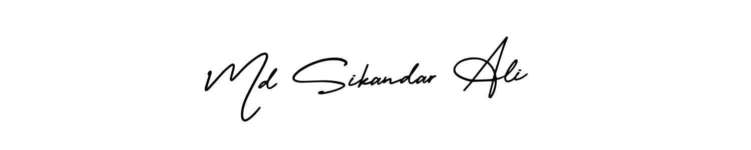 Make a beautiful signature design for name Md Sikandar Ali. With this signature (AmerikaSignatureDemo-Regular) style, you can create a handwritten signature for free. Md Sikandar Ali signature style 3 images and pictures png