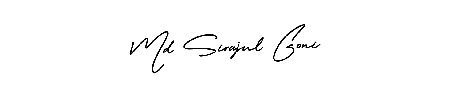 How to Draw Md Sirajul Goni signature style? AmerikaSignatureDemo-Regular is a latest design signature styles for name Md Sirajul Goni. Md Sirajul Goni signature style 3 images and pictures png